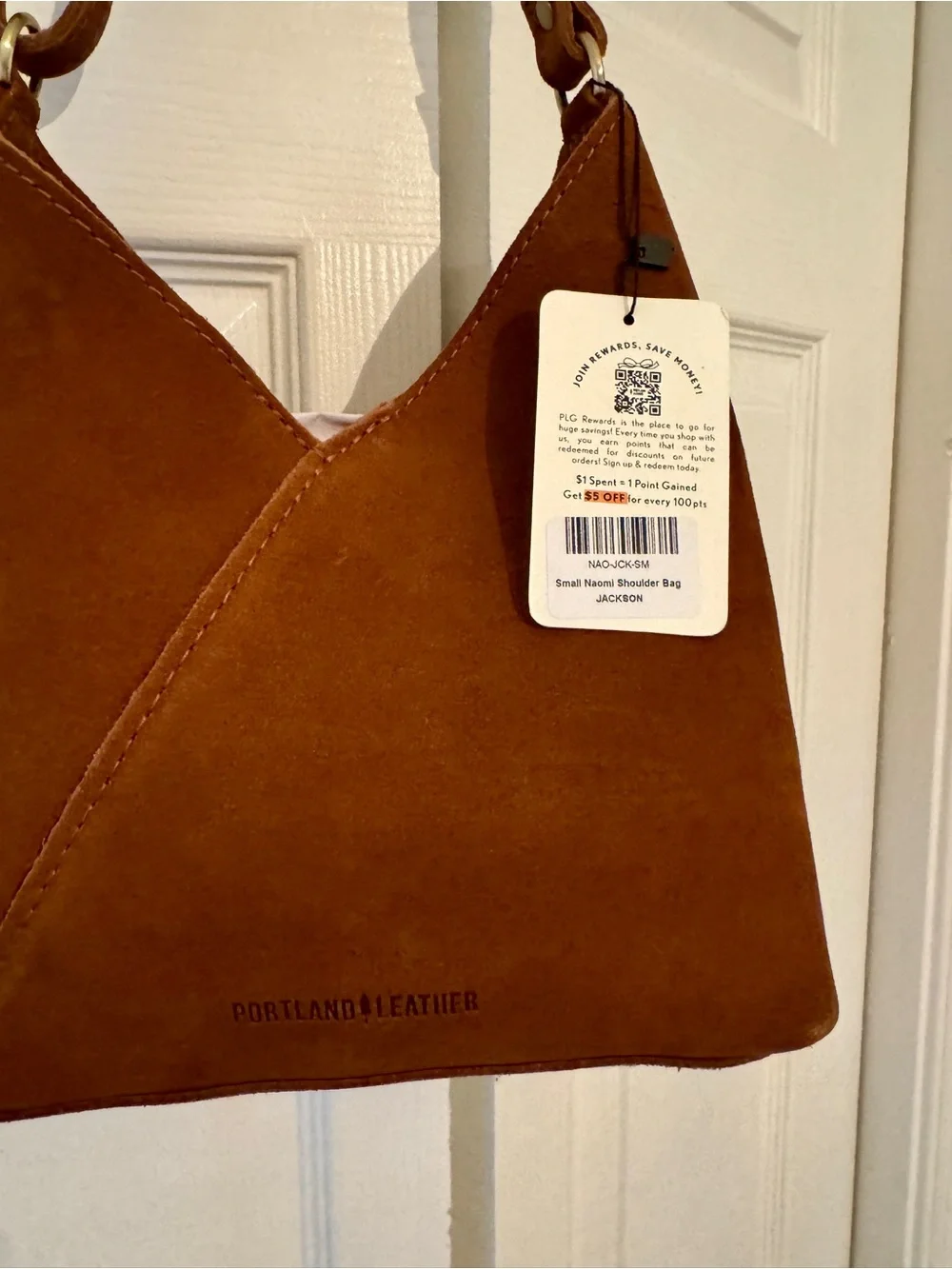 Portland Leather Jackson Suede Hobo Shoulder Bag
